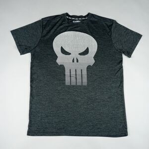 MARVEL The Punisher Logo T-Shirt Short Sleeve Men's Size 42/44 Large Gray
